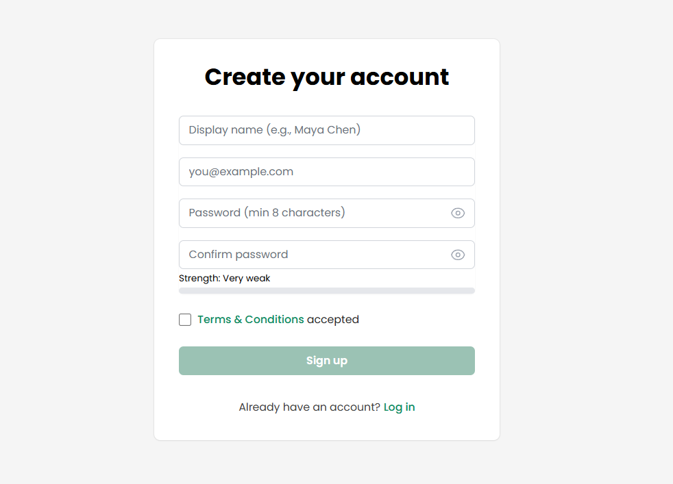 Create an Account and Access Your Panel
