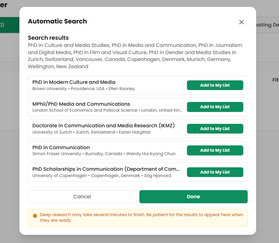 To use the automatic search feature 3