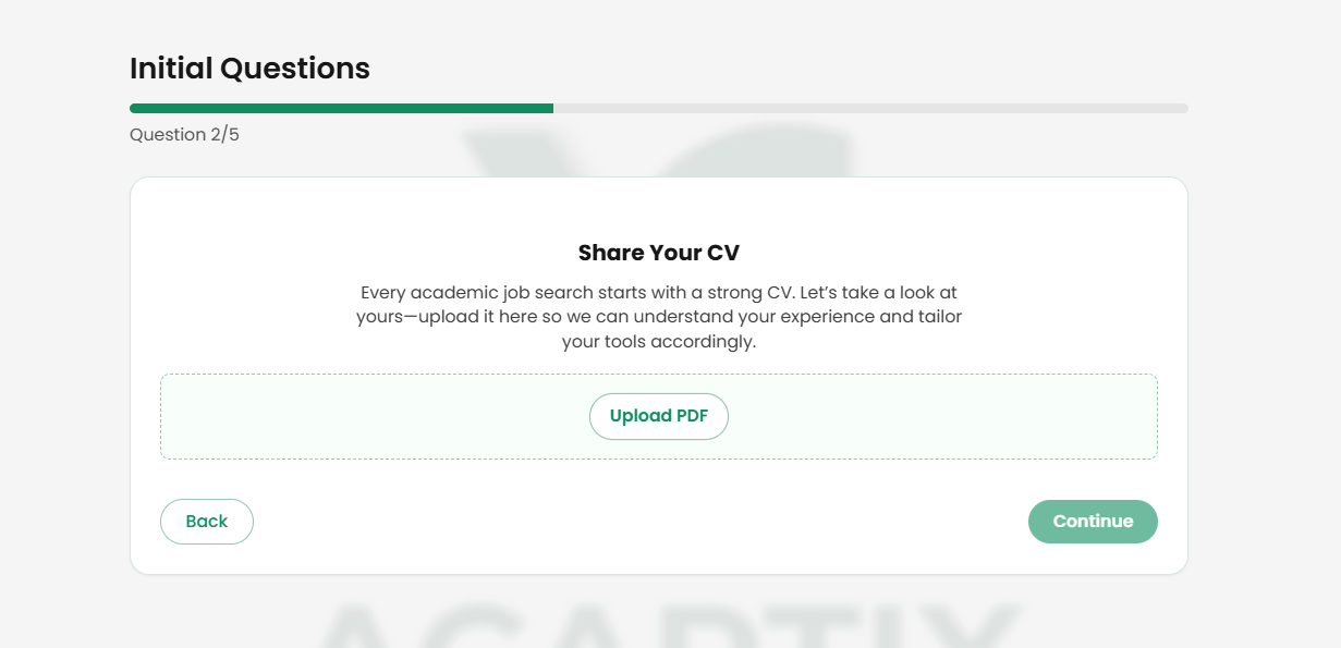 Upload and Improve Your CV