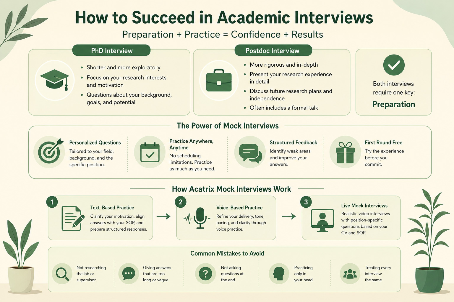 how to succeed in academic interviews