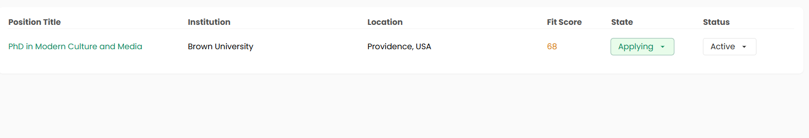Track Your Application Status